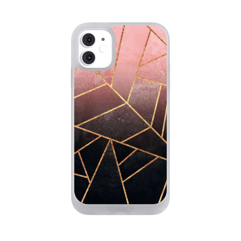 iPhone 11 NIVOpure Pinker und Schwarzer Stein Gold Druck
