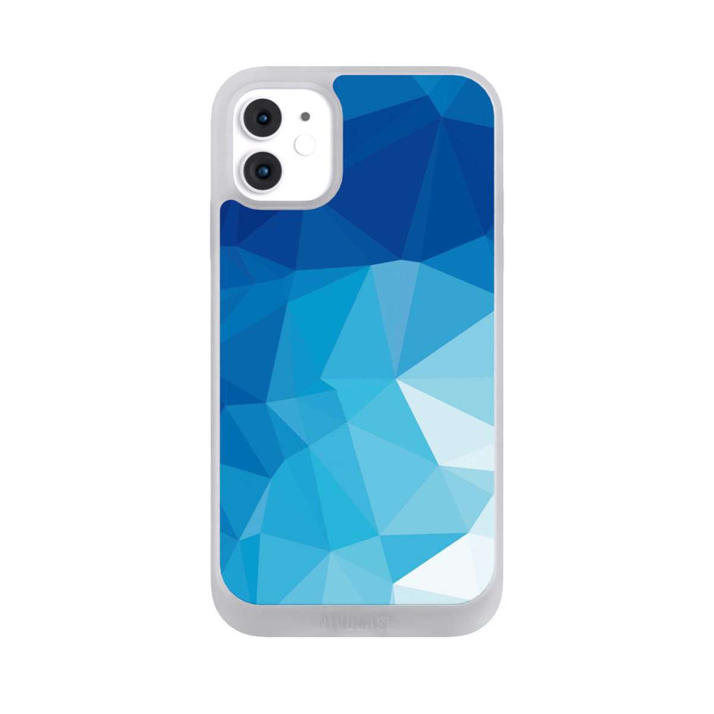 iPhone 11 NIVOpure Mosaïque Polygonale Bleue