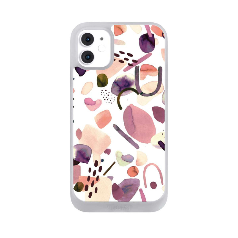 iPhone 11 NIVOpure Abstrakte Formen aquarell lila