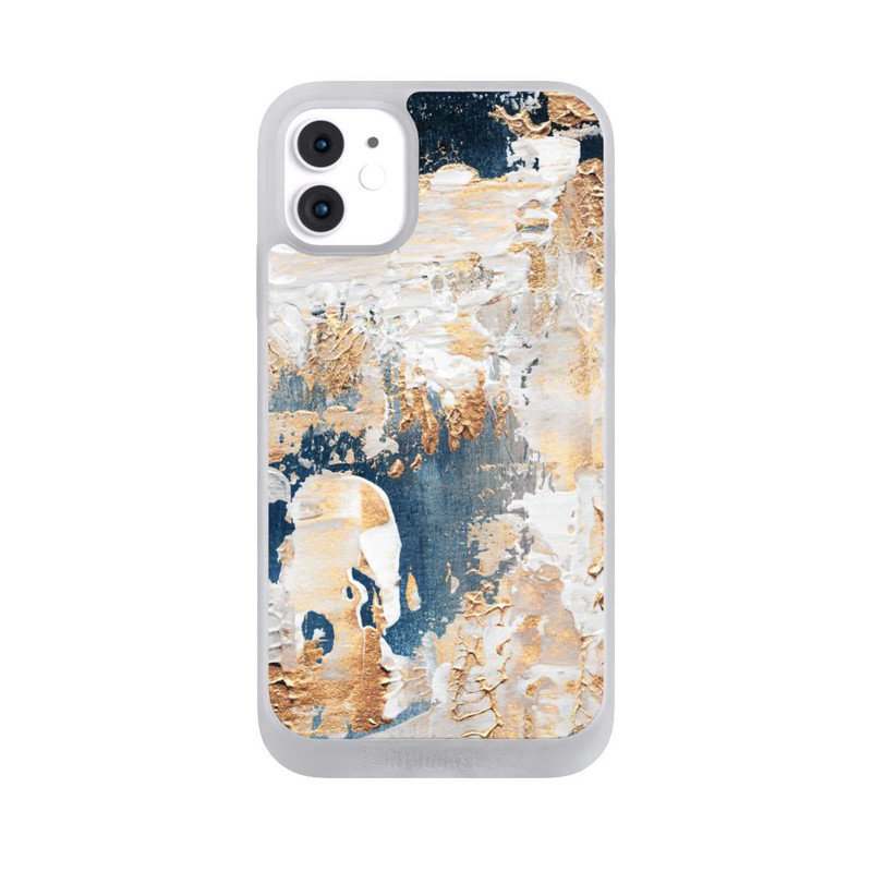 iPhone 11 NIVOpure Abstraktion Blau und Gold