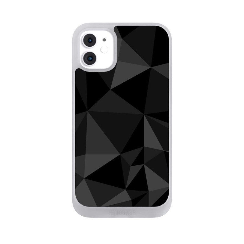 iPhone 11 NIVOpure Polygonmuster schwarz