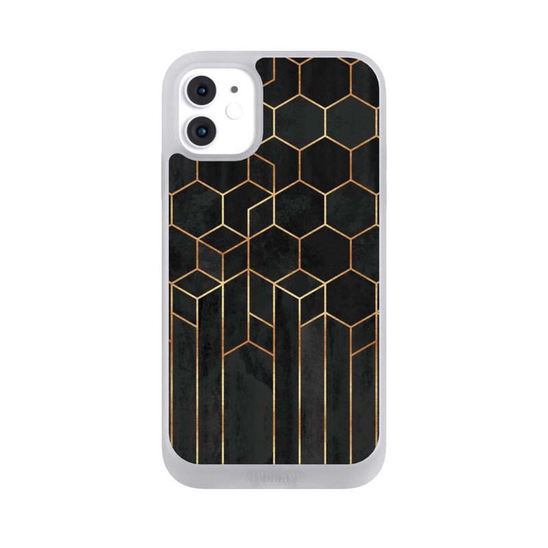 iPhone 11 NIVOpure Schwarze Sechsecke