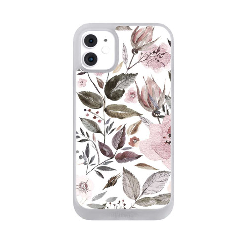 Apple iPhone 11 NIVOpure Aquarelle Fleurs Roses Brunes