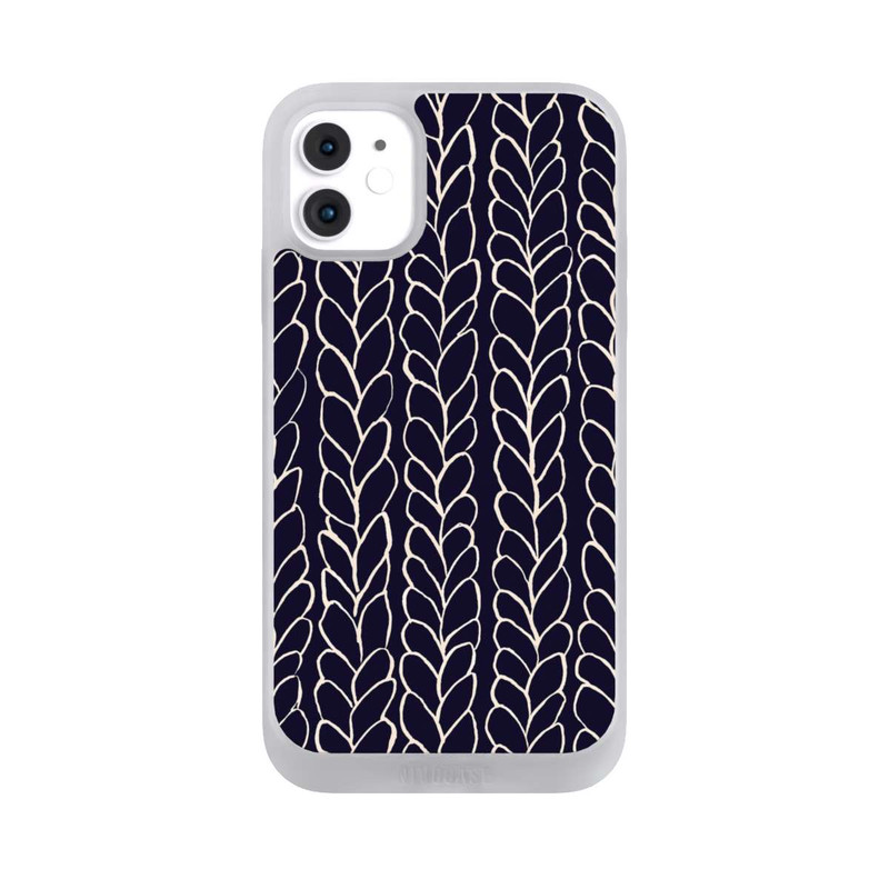 iPhone 11 NIVOpure gezeichnete Wollzöpfe Marine