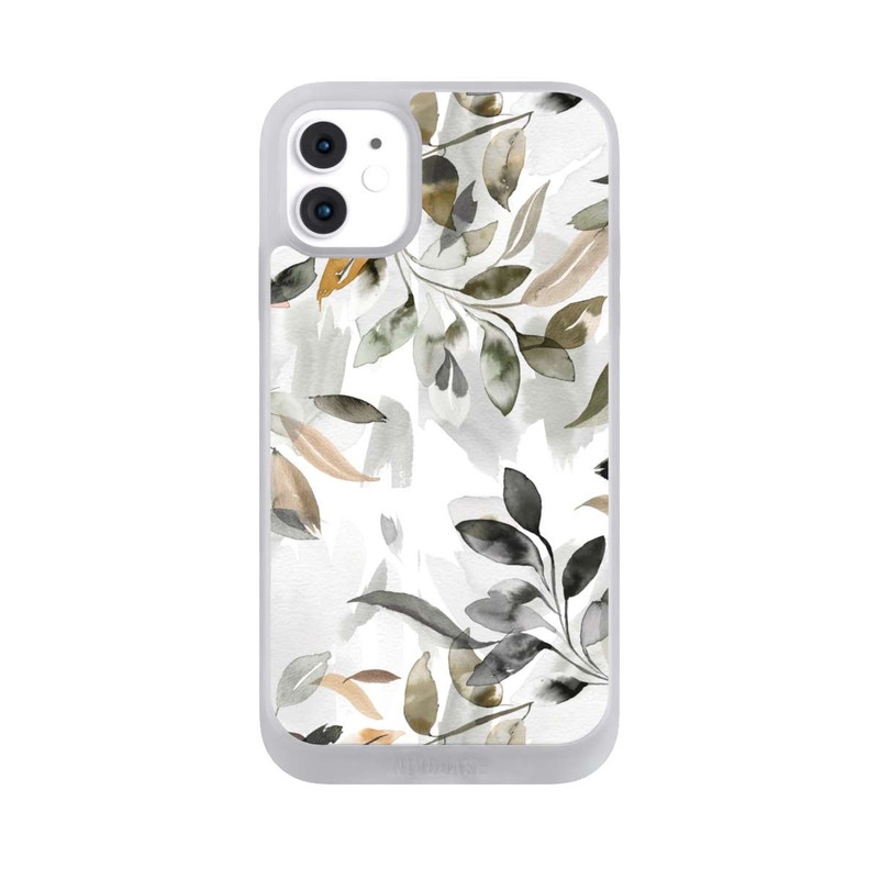 iPhone 11 NIVOpure Feuilles neutres à l’aquarelle