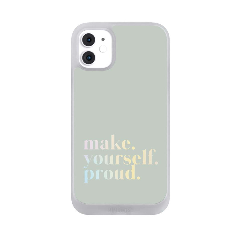 iPhone 11 NIVOpure Make Yourself Proud Citation - Menthe et dégradé