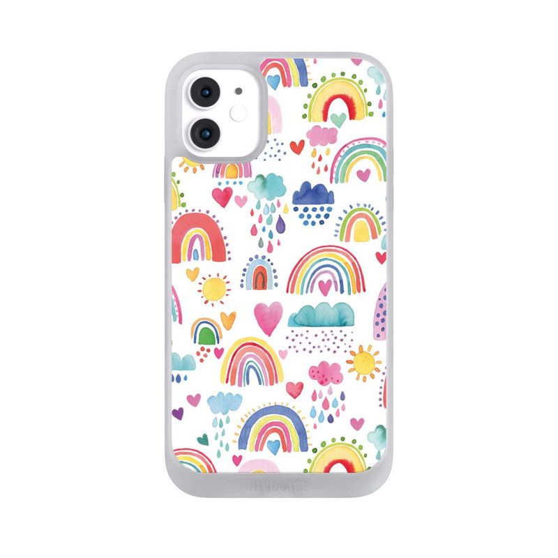 iPhone 11 NIVOpure Lovely Rainbows Multi Red