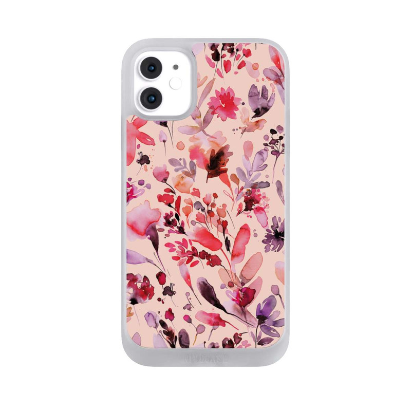 iPhone 11 NIVOpure Künstlerische Blumen Viva Magenta
