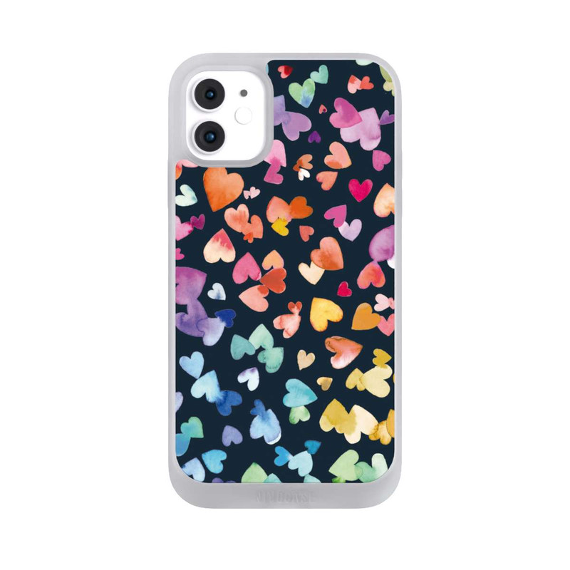 iPhone 11 NIVOpure Valentines Hearts Black