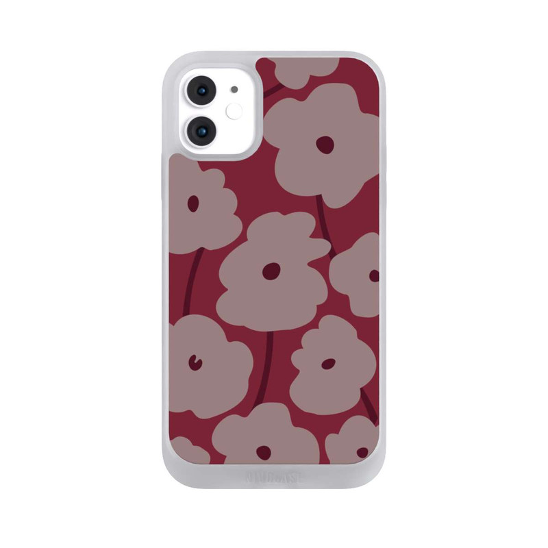 iPhone 11 NIVOpure Minimalistic Flowers Bordeaux