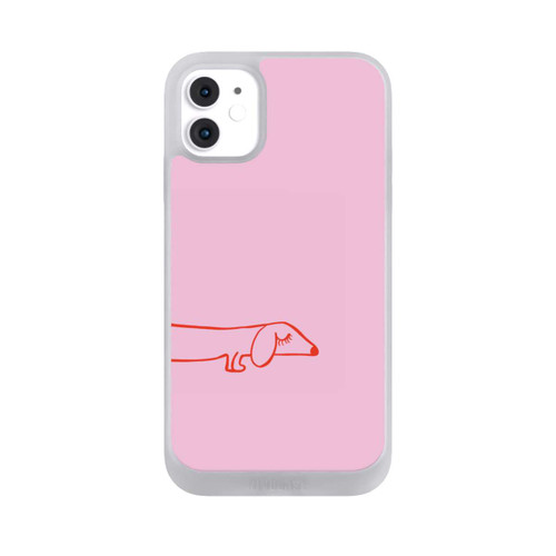 Apple iPhone 11 NIVOpure Dachshund Illustration Pink