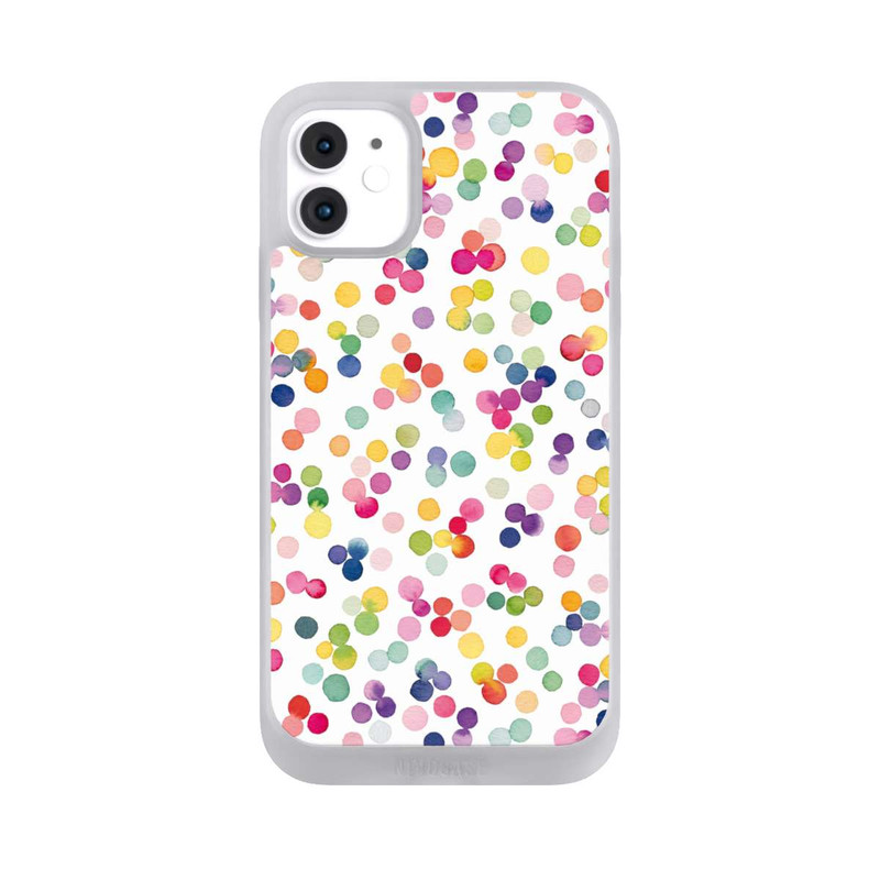 iPhone 11 NIVOpure Watercolour Punkte Bunt