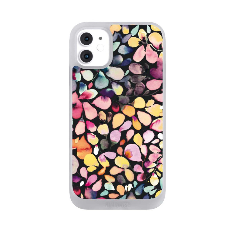 iPhone 11 NIVOpure Eukalyptus Aquarellblätter Schwarz