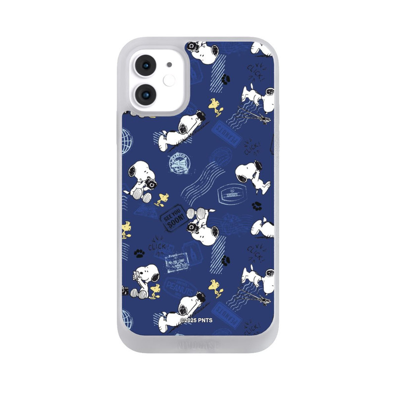 iPhone 11 NIVOpure Peanuts Travel Stamps Pattern Blue