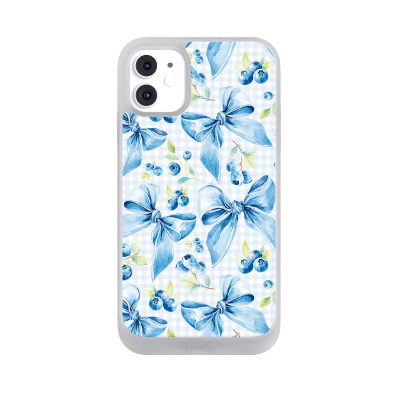 iPhone 11 NIVOpure Blaue Schleifen und Blaubeeren mit KI