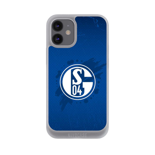 Apple iPhone 12 mini NIVOpure Schalke 04 Farbe Fleck Blau