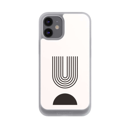 Apple iPhone 12 mini NIVOpure Moderne Kunst Schwarze Linien