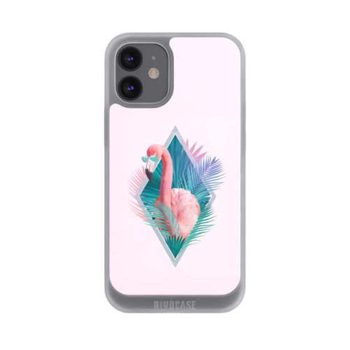 Apple iPhone 12 mini NIVOpure Feuilles tropicales Flamant