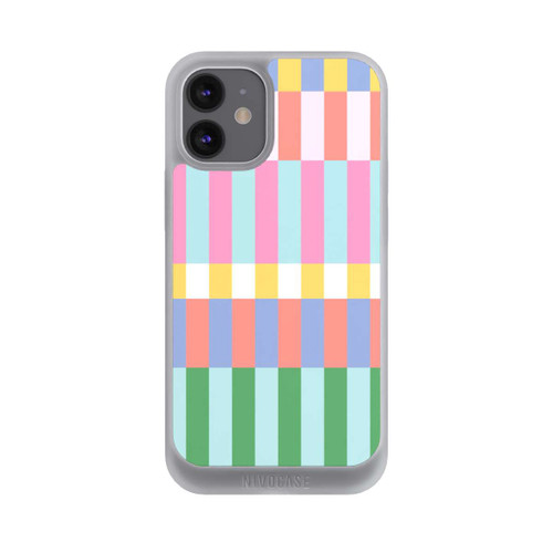 Apple iPhone 12 mini NIVOpure Checked Theme Pastel