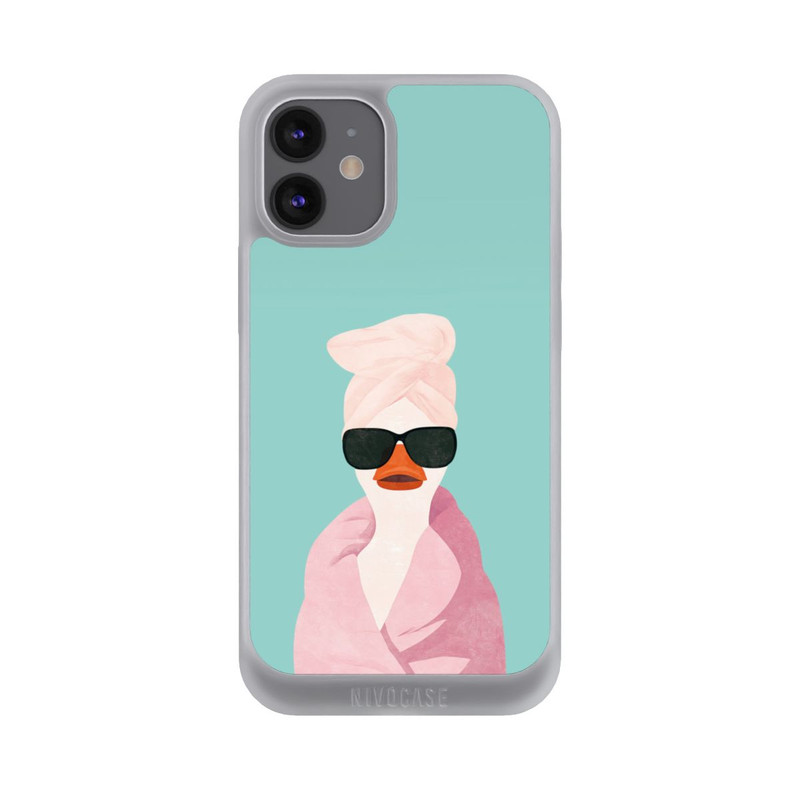 iPhone 12 mini NIVOpure Ente Türkis Sonnenbrille Turban mit KI erstellt