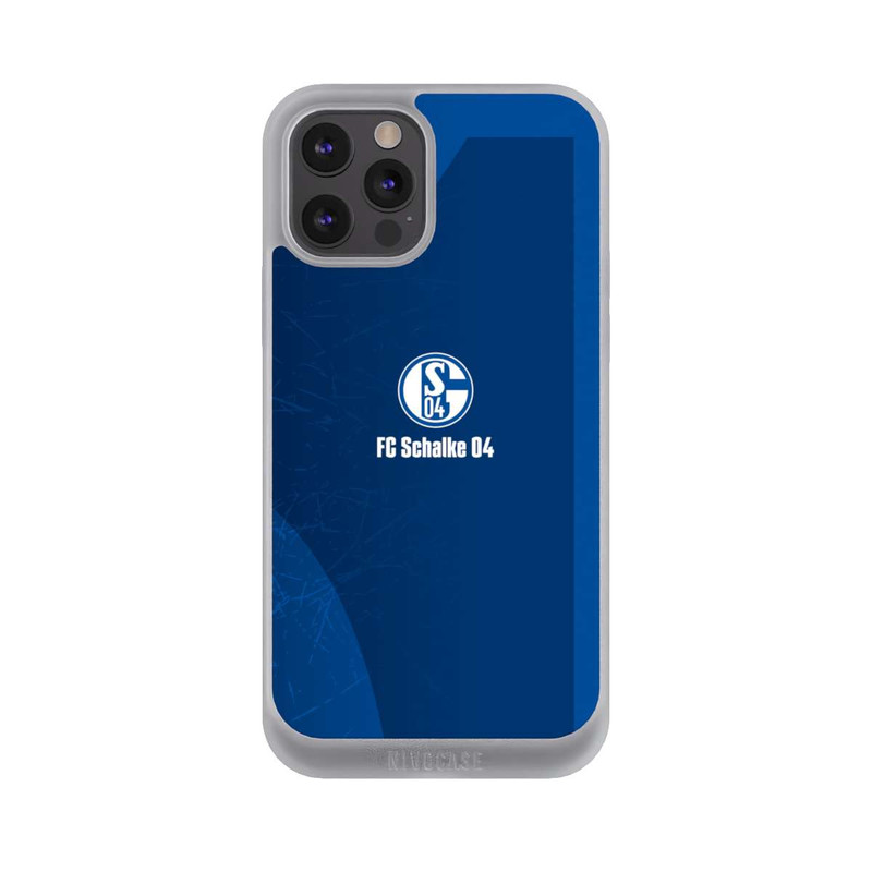 iPhone 12 Pro NIVOpure Schalke 04 Blauer Hintergrund Mit Logo