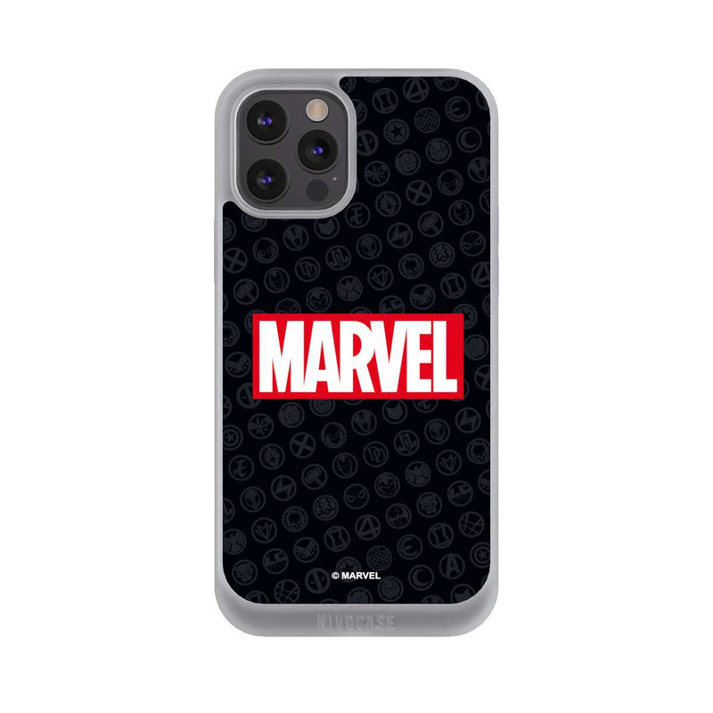 iPhone 12 Pro NIVOpure Marvel Logo Black Red 