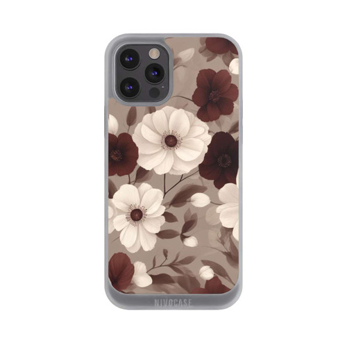 Apple iPhone 12 Pro NIVOpure Negative Flower Bordeaux White with AI
