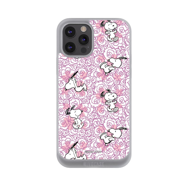 iPhone 12 Pro NIVOpure Peanuts Pink Roses Pattern