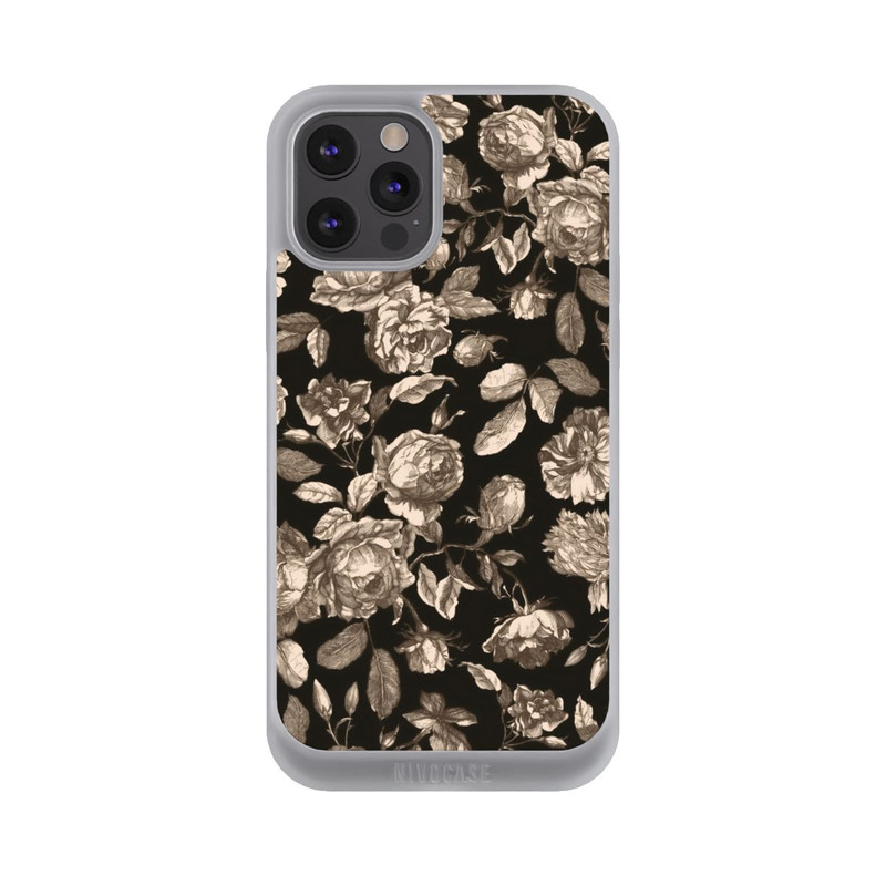 iPhone 12 Pro NIVOpure Leinwand dunkle Blumen