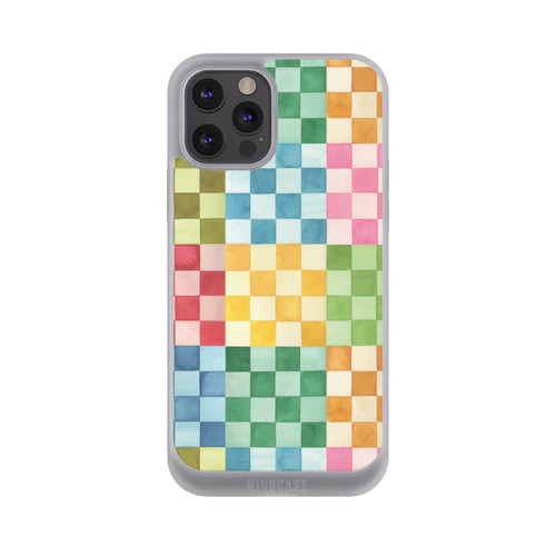 Apple iPhone 12 Pro NIVOpure Checkerboard Watercolor Chess Geometric Red
