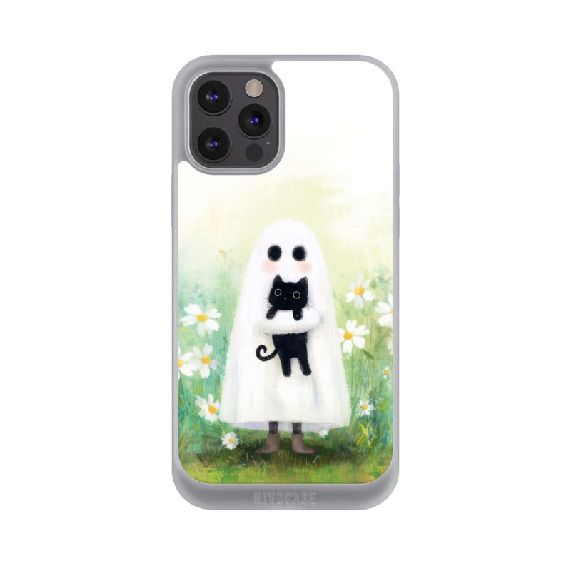 iPhone 12 Pro NIVOpure Geist und Katze Halloween mit KI