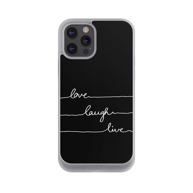 iPhone 12 Pro Max NIVOpure Love Laugh Live white/black