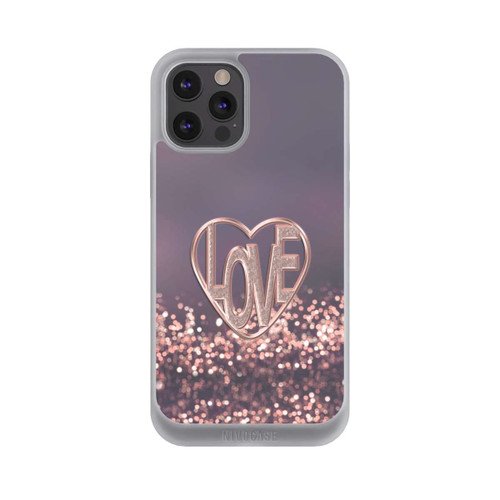Apple iPhone 12 Pro Max NIVOpure LOVE Glitzerrosa