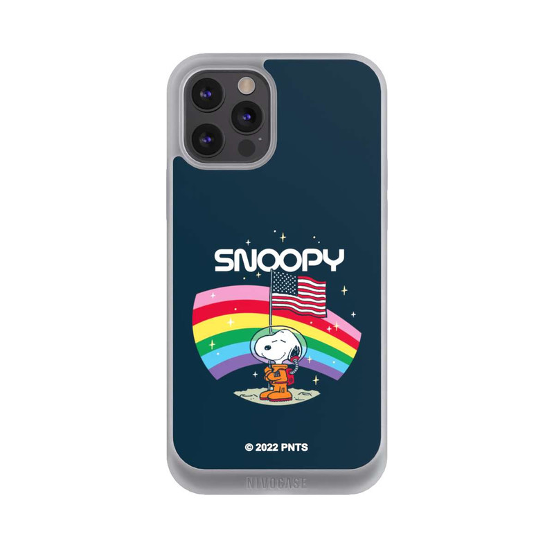 iPhone 12 Pro Max NIVOpure Snoopy Weltraumreisender Regenbogen