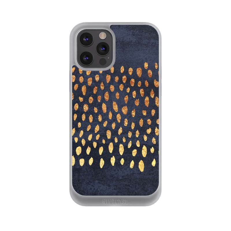 iPhone 12 Pro Max NIVOpure Or & Bleu Pattern