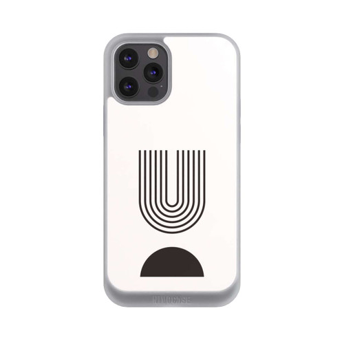 Apple iPhone 12 Pro Max NIVOpure Moderne Kunst Schwarze Linien