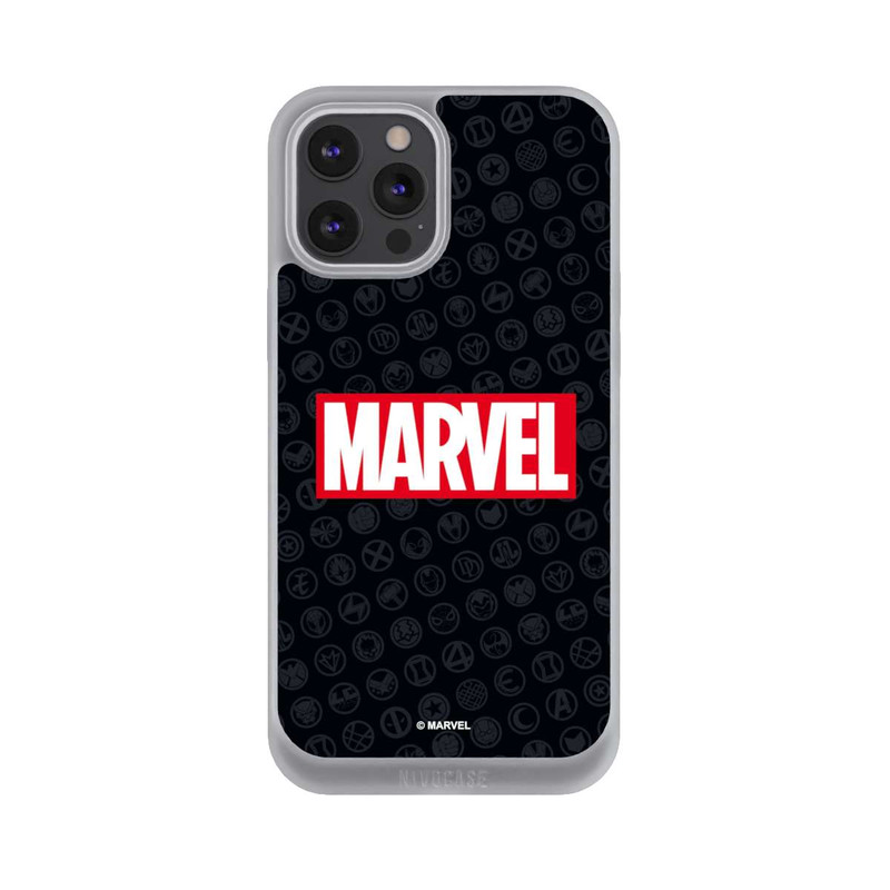 iPhone 12 Pro Max NIVOpure Marvel Logo Noir Rouge