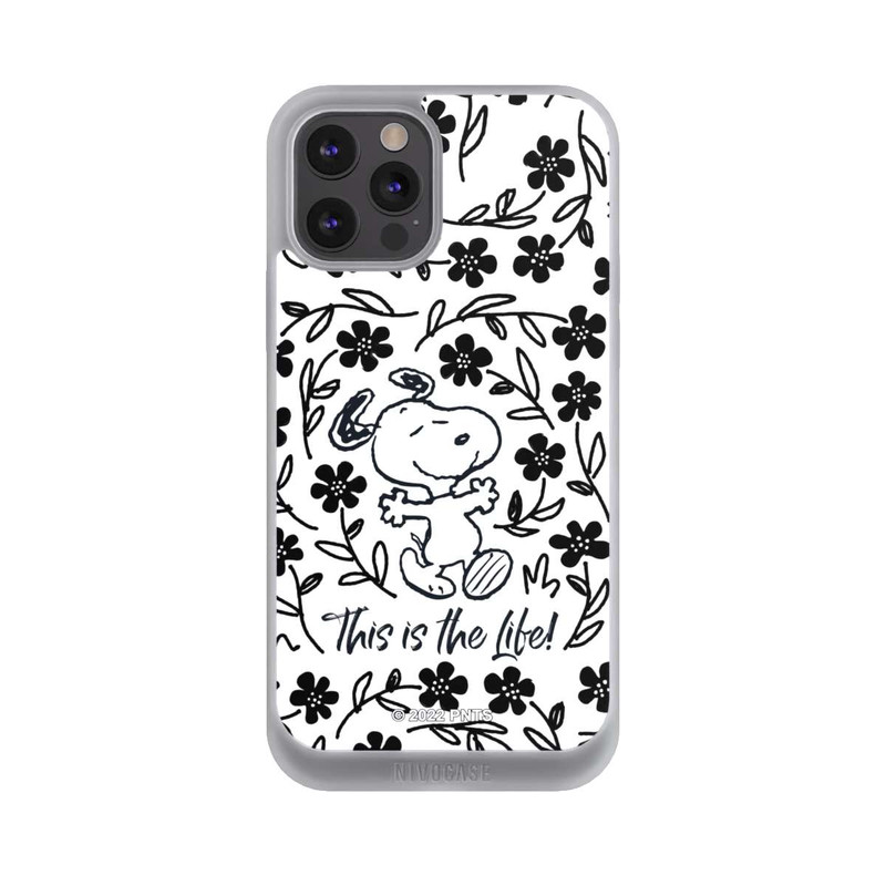 iPhone 12 Pro Max NIVOpure Snoopy schwarz und weiß This Is The Life