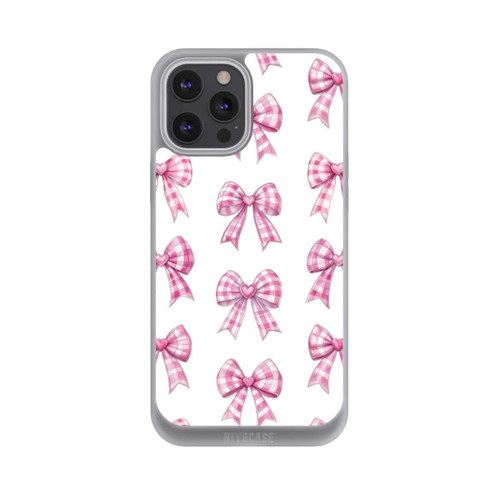 Apple iPhone 12 Pro Max NIVOpure Pink Gingham Hearts and Bows