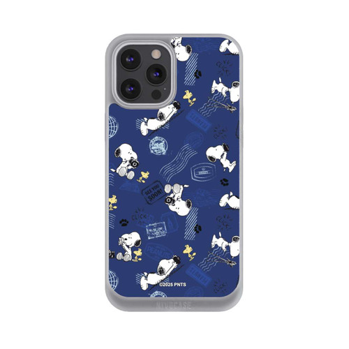 Apple iPhone 12 Pro Max NIVOpure Peanuts Travel Stamps Pattern Blue