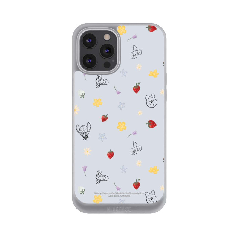 iPhone 12 Pro Max NIVOpure Winnie Puuh und Freunde Erdbeer Muster Blau