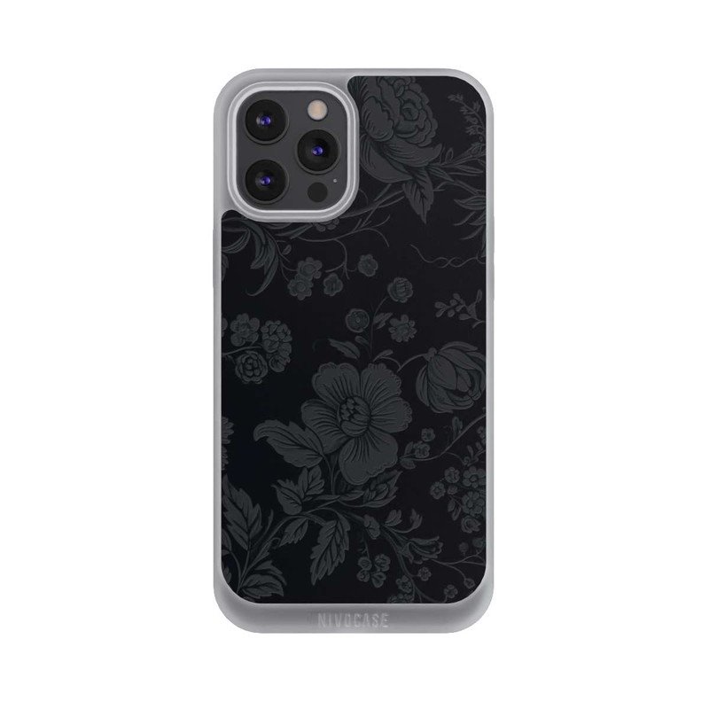 iPhone 12 Pro Max NIVOpure Dunkle Blumen Vintageoptik