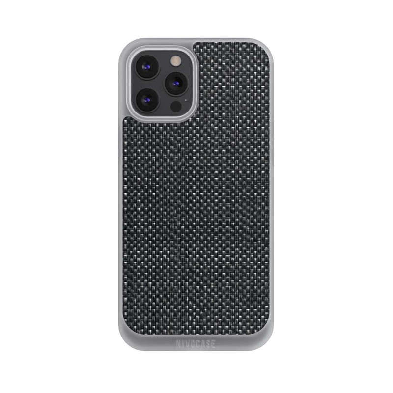iPhone 12 Pro Max NIVOpure Tissu Noir Abstrait