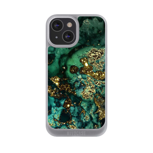 Apple iPhone 13 Mini NIVOpure Cyan Glitzer Marmorlook