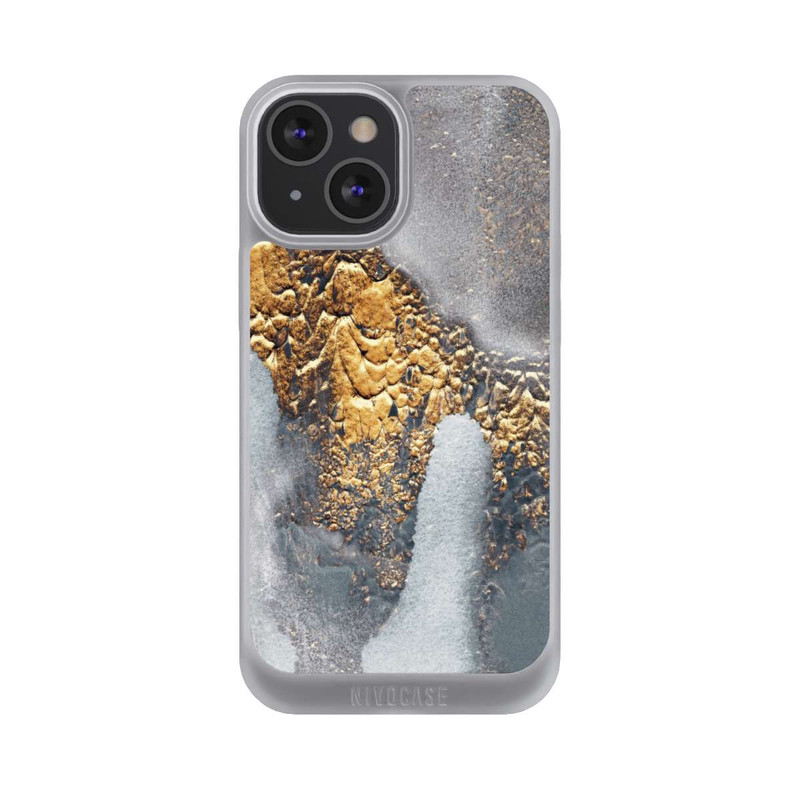 iPhone 13 Mini NIVOpure Beton-Gold-Glitzerlook