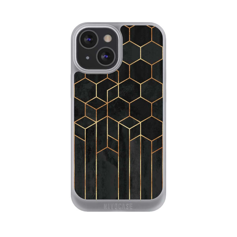 iPhone 13 Mini NIVOpure Schwarze Sechsecke