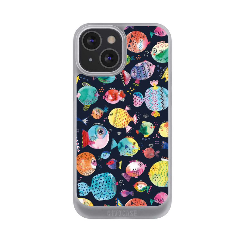 iPhone 13 Mini NIVOpure Strandkugelfische Kinder Marineblau