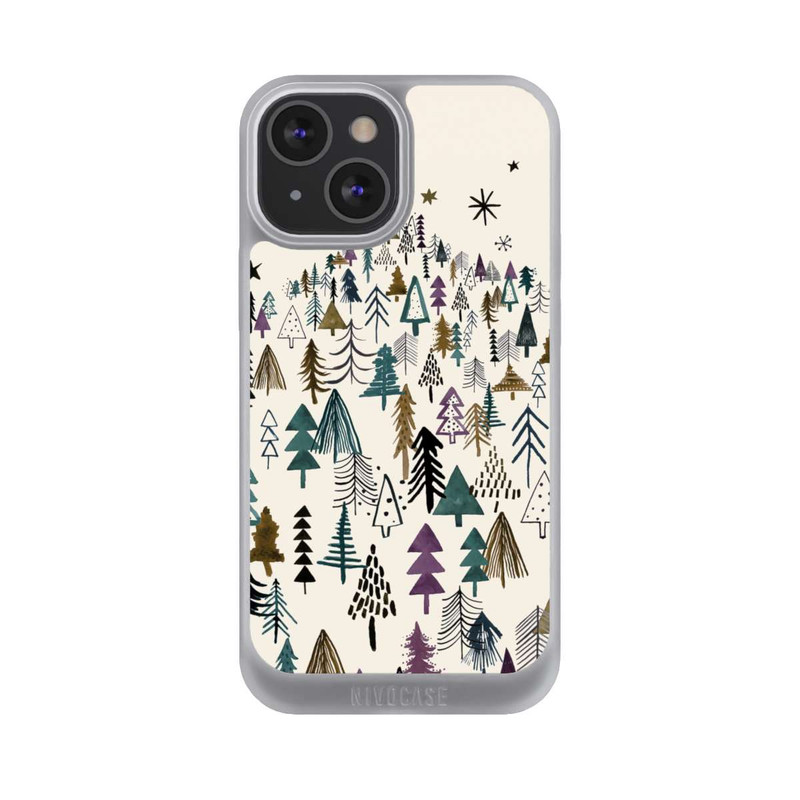 iPhone 13 Mini NIVOpure Bergbäume Wald Lila