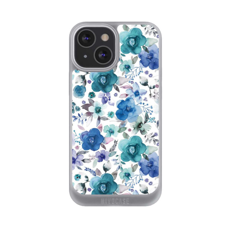 iPhone 13 Mini NIVOpure Bouquets de fleurs d'hiver bleu