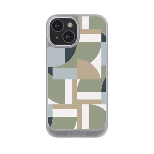 Apple iPhone 13 Mini NIVOpure Polygones futuristes du Bauhaus Beige